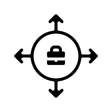 Business Direction web simgesi vektör illüstrasyonu