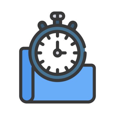 Dizin Zaman simgesi, vektör illüstrasyonu 