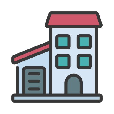 Yan Garaj ikonu, vektör illüstrasyonu 