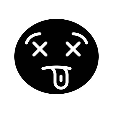 şirin yüz ifadeleri, vektör illüstrasyonu basit tasarım 