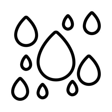 Su damlaları vektör illüstrasyonu. Yağmur Damlaları 