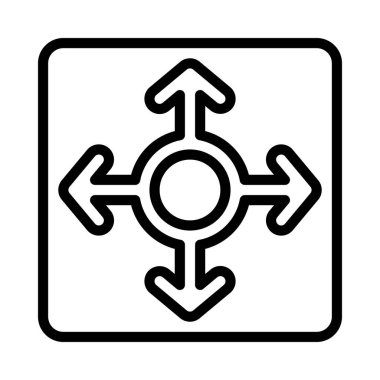 TOR Web Simgesi Düz Tasarım, vektör illüstrasyonu