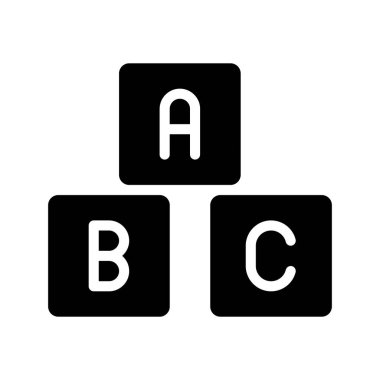ABC Öğrenme Blokları simge vektör illüstrasyon tasarımı