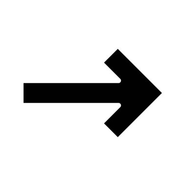 Keskin Sağ Ok Kalın Ağ vektör çizimi