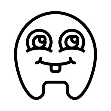 Beyaz arkaplanda canavar vektör çizimi 