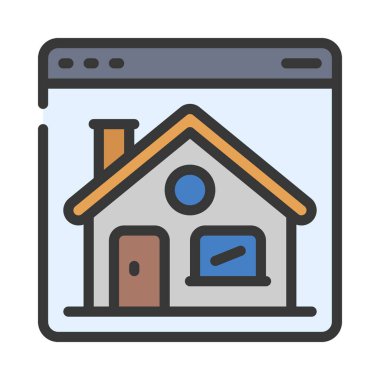 Ev simgesi, vektör illüstrasyonu   