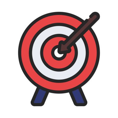 hedef simgesi. Kişisel ve ticari kullanım için vektör illüstrasyonu