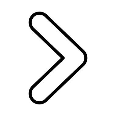 Kalın Yuvarlak Sağ Ok ağ vektör çizimi