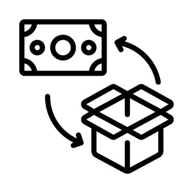 Simge ticareti, vektör illüstrasyonu basit tasarım