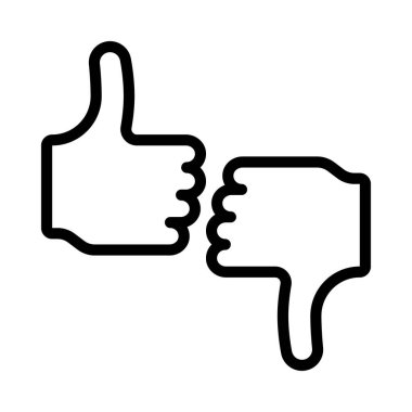 Baş Parmaklıklar Yukarı ve Aşağı simgesi, vektör illüstrasyonu 