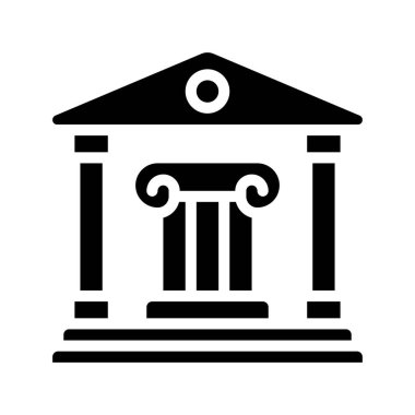 Müze web simgesi vektör illüstrasyonu