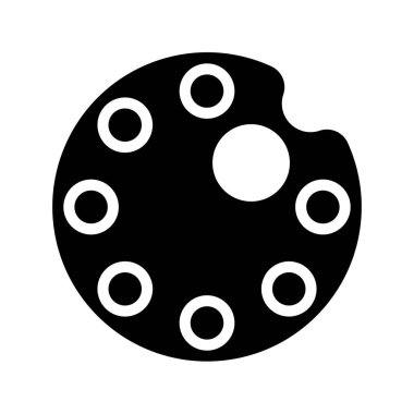 Tahta Sanat Paleti. Web simgesi basit illüstrasyon