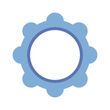 beyaz arkaplanda dişli vektör çizimi.