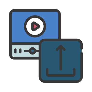 Video Web simgesi vektör illüstrasyonunu paylaş                       