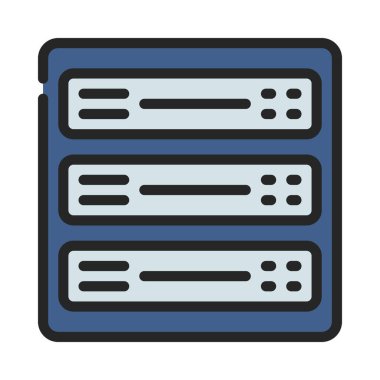 sunucu web simgesi vektör illüstrasyonu