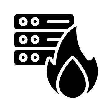 sunucu web simgesi vektör illüstrasyonu