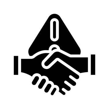 Kriz Anlaşması simgesi, vektör illüstrasyonu basit tasarım