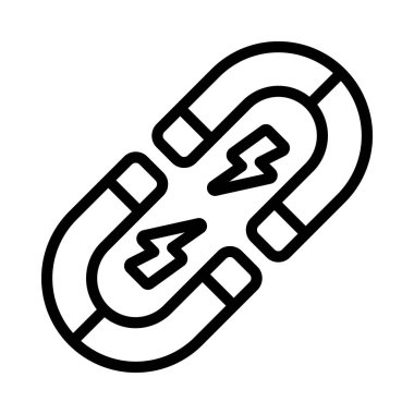 Manyetik Çekim simgesi, vektör illüstrasyonu       