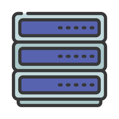 sunucu web simgesi vektör illüstrasyonu