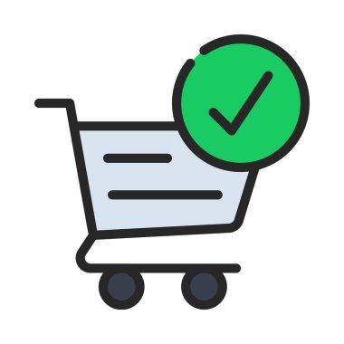 Satın alma simgesi, vektör illüstrasyonu basit tasarım