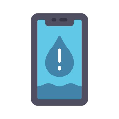 Su Hasarı Web simgesi vektör çizimi