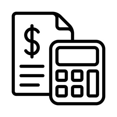 Bütçe Uygulaması simgesi vektör illüstrasyon tasarımı