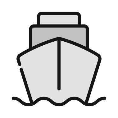  Tekne simgesi, basit vektör çizim