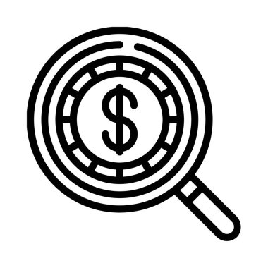 Değer arama simgesi, vektör illüstrasyonu  