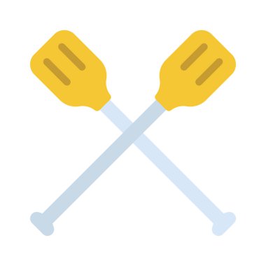 Kayak Paddles simgesi, vektör illüstrasyonu basit tasarım