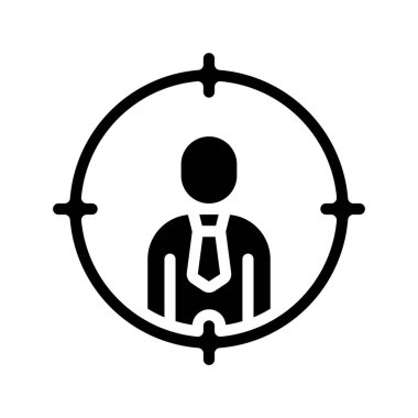 Hedef Kişi ikon vektör çizimi tasarımı