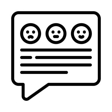 Memnuniyet İleti simgesi, vektör illüstrasyonu  