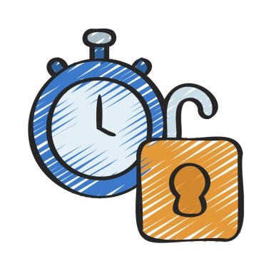 lock icon, vector illustration simple design