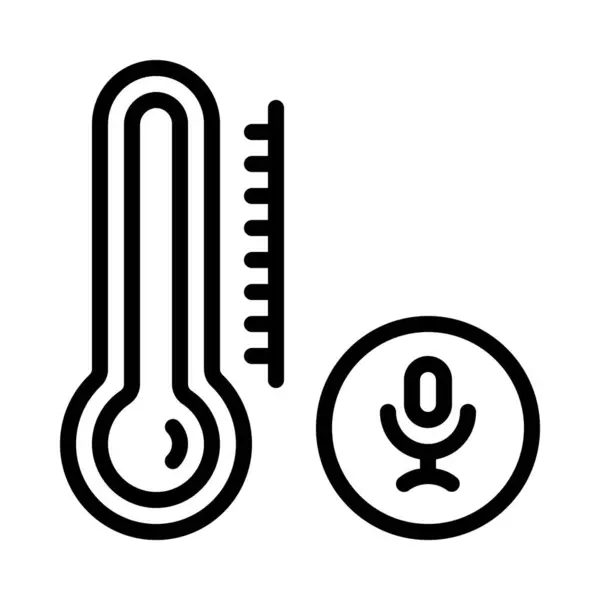 Temperature Web Icon Vector Illustration — Stock Vector