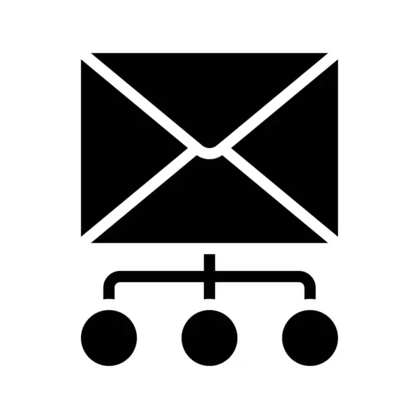 Email Icône Réseau Illustration Vectorielle — Image vectorielle