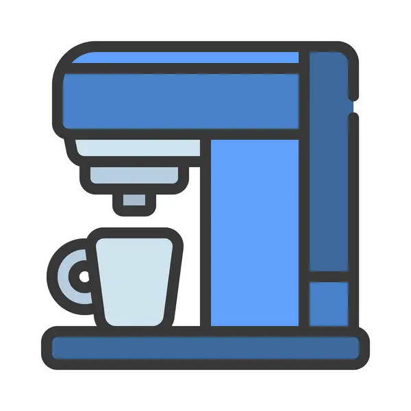 Καφετιέρα Διανυσματική Απεικόνιση Απλή Σχεδίαση — Διανυσματικό Αρχείο