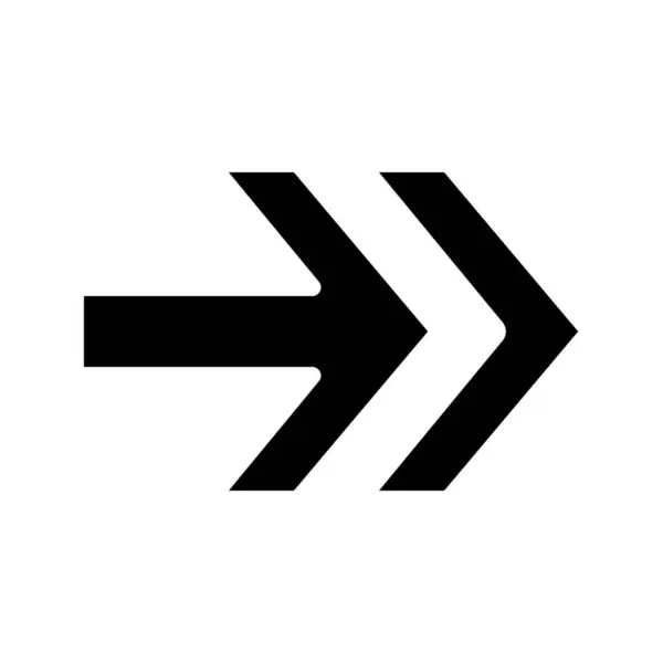 Иконка Double Arrow Выделена Белом Фоне Вектор — стоковый вектор