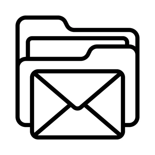 Mail Folder Icon Vector Illustration — Stock Vector