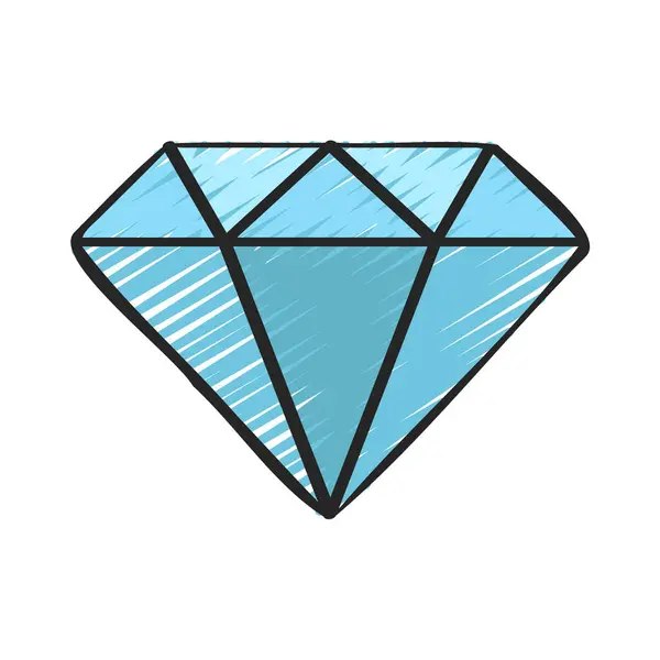 Icono Vector Diamante Para Diseño Web Sobre Fondo Blanco — Vector de stock