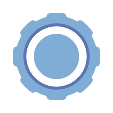 beyaz arkaplanda dişli vektör çizimi.