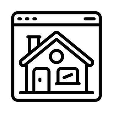 Ev simgesi, vektör illüstrasyonu   