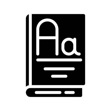 Yazı Tipi Kitabı simgesi, vektör illüstrasyonu