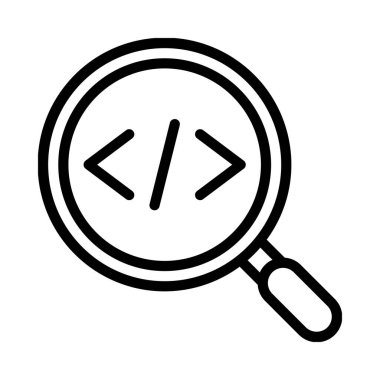 Kod Denetim Ağı simgesi, vektör illüstrasyonu                                