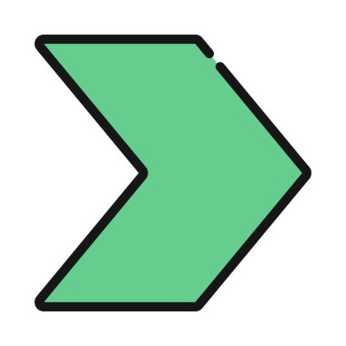 Geniş Sağ Ok web simgesi vektör çizimi