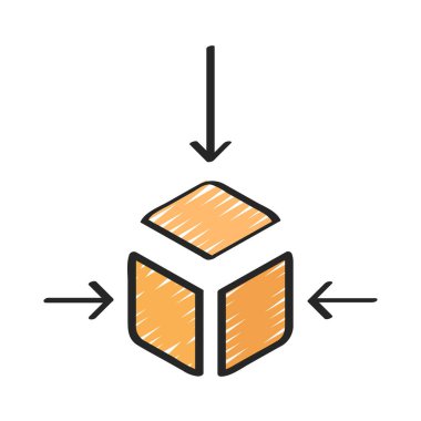 Engelleme zinciri vektör çizgisi simgesi tasarımı