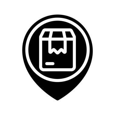 parsel konum simgesi vektör illüstrasyonu 