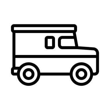 Bankacılık Kamyonu simgesi vektör illüstrasyonu