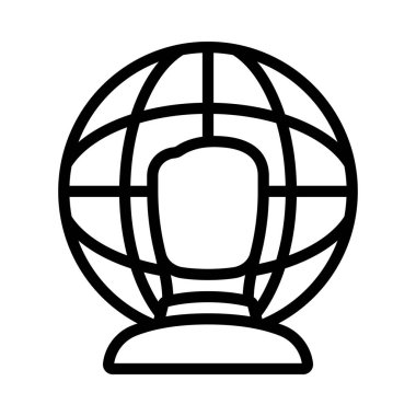 Metaverse web simgesindeki adam düz tasarım, vektör illüstrasyonu