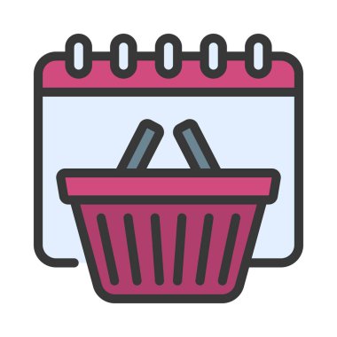 Alışveriş Günü Web simgesi vektör çizimi