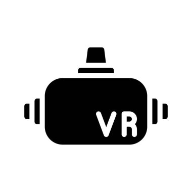 Beyaz arkaplanda VR Google Kulaklık simgesi