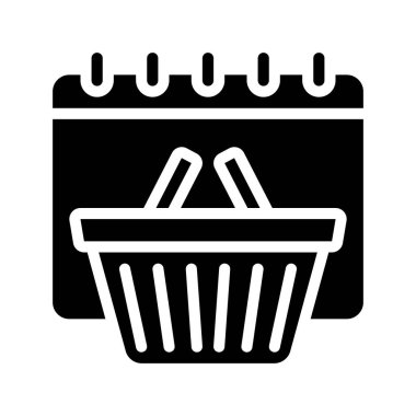 Alışveriş Günü Web simgesi vektör çizimi